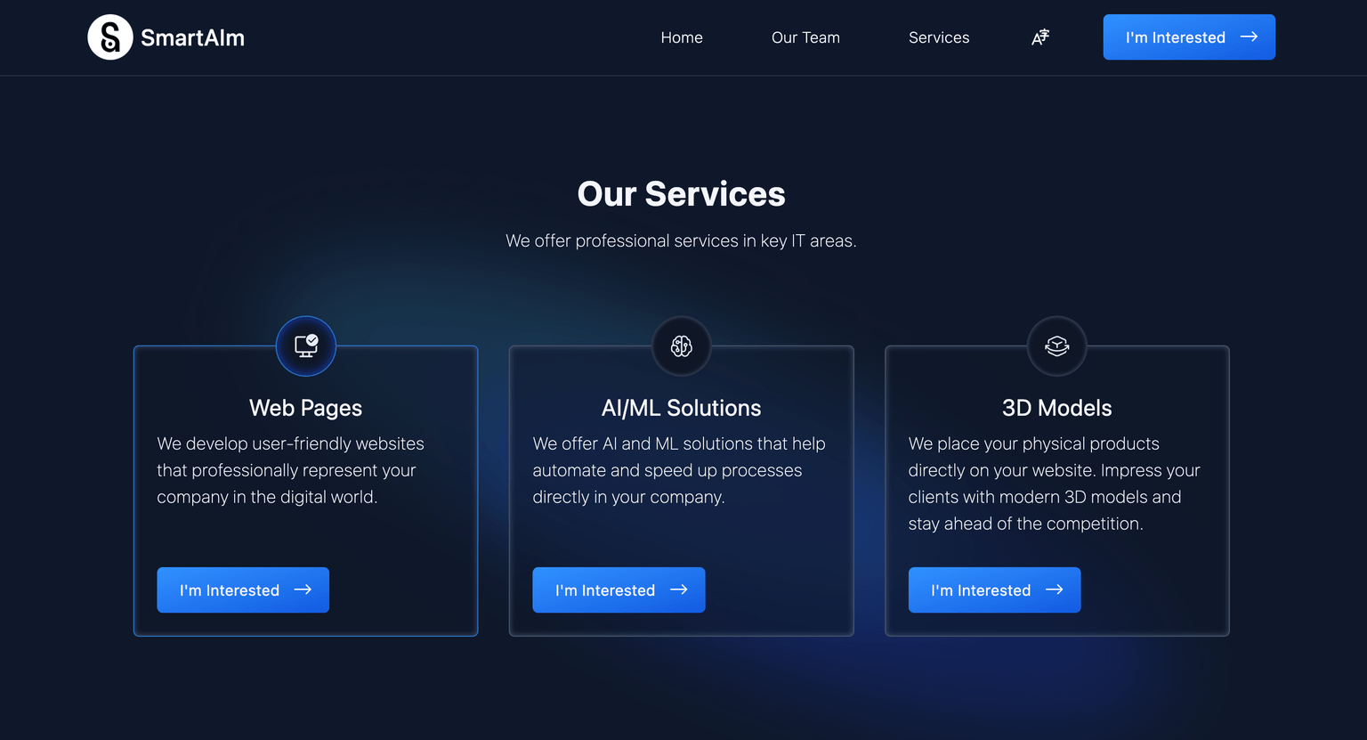 smartAIm home page image